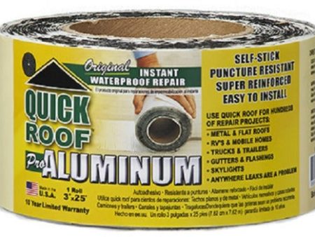 Cofair QR325 3  x 25  Quick-Roof Aluminum Waterproof Roof Repair Seal Tape - Quantity of 24 on Sale