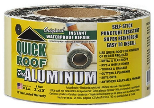 Cofair QR325 3  x 25  Quick-Roof Aluminum Waterproof Roof Repair Seal Tape - Quantity of 24 on Sale