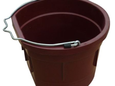 Master Rancher MR8QP FSB-BRK RED 8-Quart Deep Red Poly Resin Farm & Ranch Flat Sided Utility Bucket Pail - Quantity of 3 Discount