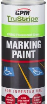 GPM TruStripe INVMRK-13 17 oz Can of Fluorescent Glow Green Inverted Marking Paint - Quantity of 12 Sale