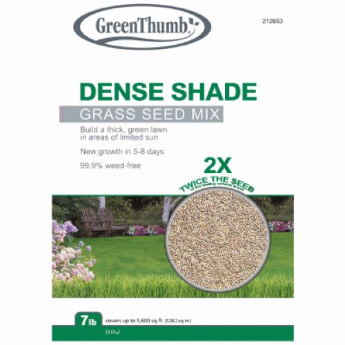 Green Thumb GTSHD7 7 LB Bag of Dense Shade Shady Grass Seed Mix Blend - Quantity of 5 Online Hot Sale