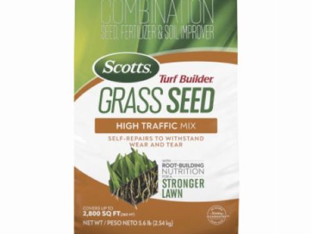 Scotts 18045 5.6 LB Bag of Turf Builder High Traffic Grass Seed Mix - Quantity of 3 Discount