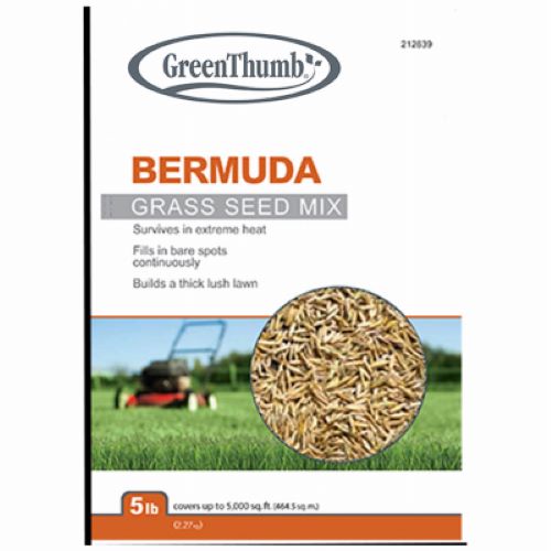 Green Thumb GTBERM5 5 LB Bag of Bermuda Grass Seed Blend   Mix - Quantity of 1 For Sale