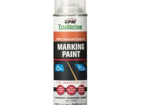 GPM TruStripe INVMRK-11 17 oz Can of Fluorescent Orange Red Inverted Marking Paint - Quantity of 24 Online Hot Sale