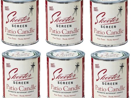 Skeeter Screen 90400 15 oz Deet Free Mosquito Repellent Patio Candle - Quantity of 12 Discount