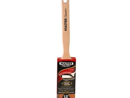 Master Painter 50215TVA 1.5  Inch Best Semi Oval Angle Sash Paint Brush - Quantity of 2 Sale