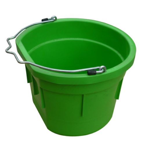 Master Rancher MR8QP FSB-LIMEGRN 8-Quart Lime Green Poly Resin Farm & Ranch Flat Sided Utility Bucket Pail - Quantity of 2 Cheap