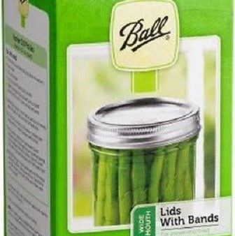 Ball 40000ZFP 12-Pack of Wide Mouth Canning Jar Lids With Bands - Quantity of 24 Fashion