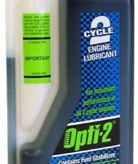 Interlube Opti-2 20112 34 oz Bottle of 2-Cycle Oil Lubricant With Fuel Stabilizer - Quantity of 6 Online Sale