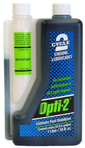 Interlube Opti-2 20112 34 oz Bottle of 2-Cycle Oil Lubricant With Fuel Stabilizer - Quantity of 6 Online Sale