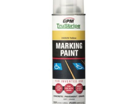 GPM TruStripe INVMRK-10 17 oz Can of Yellow Inverted Marking Paint - Quantity of 12 For Sale