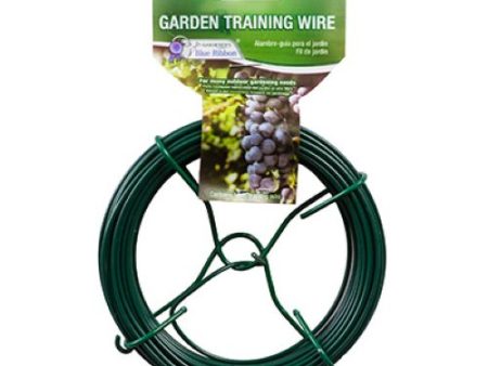 Midwest T025GT 50  Foot Roll Of Green Plastic Coated Steel Garden Training Trellis Wire - Quantity of 12 Cheap