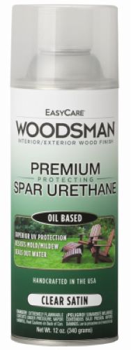 Woodsman SV39-AER 12 oz Can of Clear Satin Spar Urethane Spray - Quantity of 2 Hot on Sale