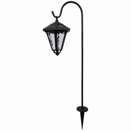 Fusion 24931 Black Shepherd s Hook Solar Hanging Coach Light - Quantity of 2 Discount