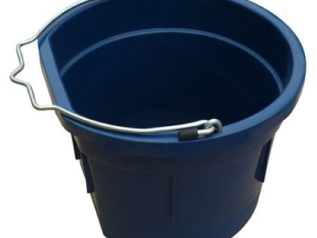 Master Rancher MR8QTP FSB-DRKBLUE 8-Quart Dark Blue Poly Resin Farm & Ranch Flat Sided Utility Bucket Pail - Quantity of 2 Supply