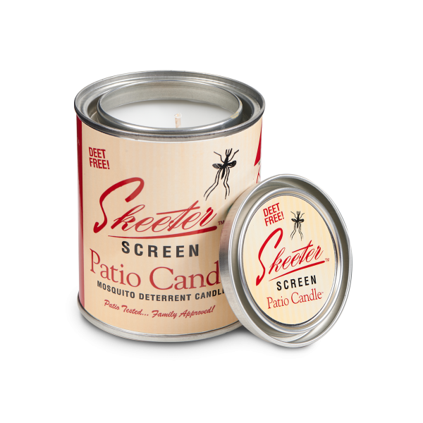 Skeeter Screen 90400 15 oz Deet Free Mosquito Repellent Patio Candle - Quantity of 4 For Sale