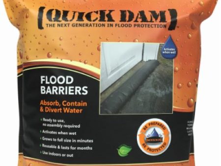 Absorbent QD617-1 Quick Dam 6  x 17  FT  Expanding Flood Water Barrier - Quantity of 4 For Cheap