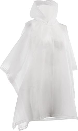 Tru-Guard 5100 Clear PVC Plastic 38  L x 48  W Emergency Rain Poncho With Hood - Quantity of 12 on Sale