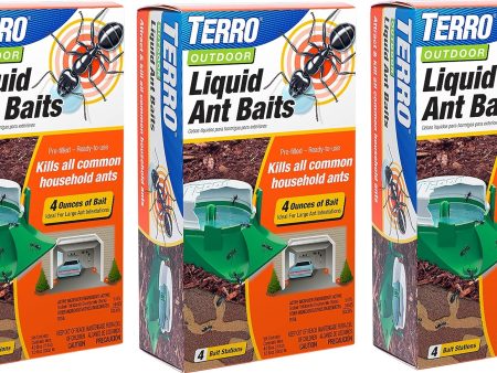 Terro T1804-6 4-Count Pack of Outdoor Ready-To-Use Liquid Ant Bait Traps - Quantity of 3 For Cheap