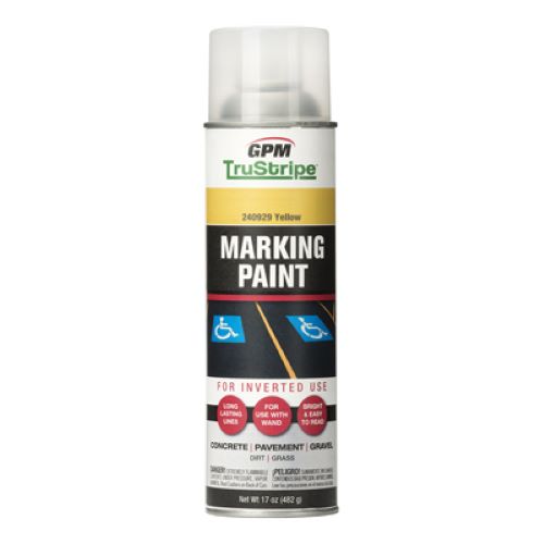 GPM TruStripe INVMRK-10 17 oz Can of Yellow Inverted Marking Paint - Quantity of 36 Supply