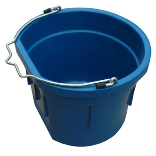 Master Rancher MR8QP FSB-TEAL 8-Quart Teal Poly Resin Farm & Ranch Flat Sided Utility Bucket Pail - Quantity of 4 Online Sale