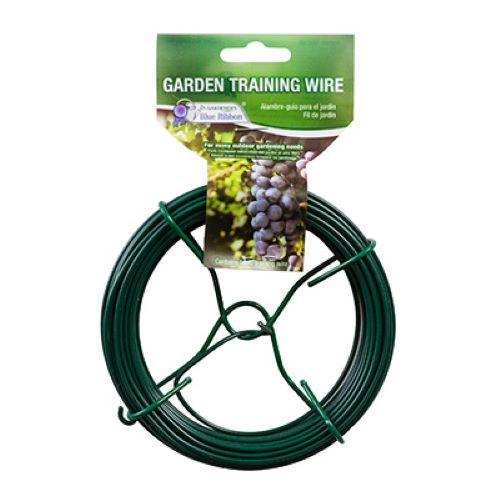 Midwest T025GT 50  Foot Roll Of Green Plastic Coated Steel Garden Training Trellis Wire - Quantity of 36 on Sale