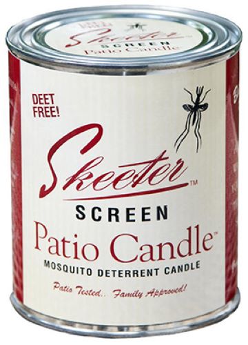 Skeeter Screen 90400 15 oz Deet Free Mosquito Repellent Patio Candle - Quantity of 4 For Sale