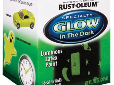 Rustoleum 214945 7 oz Glow In The Dark   Luminous Interior Latex Paint - Quantity of 6 For Sale