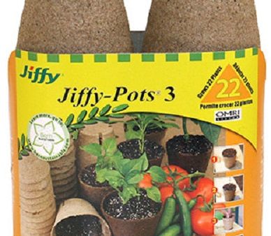 Jiffy JP322 22-Pack 3  Round Seed Starting Peat Pots - Quantity of 18 Fashion