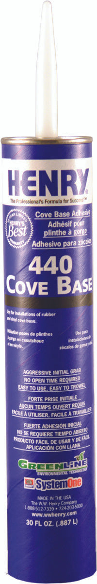 Henry 12107 30 oz Tube Of #440 Cove Base Adhesive - Quantity of 12 on Sale