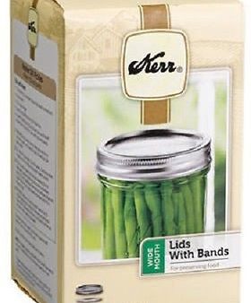 Kerr 2139300 12 Packs Wide Mouth Canning Jar Lids with Bands Made in USA - Quantity of 6 (12) packs Discount