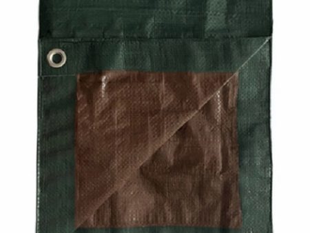 ITM MD-GT-GB-1620 16  x 20  Green & Brown Reversible Polyethylene Storage Tarp Cover - Quantity of 3 For Cheap