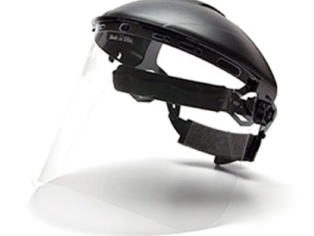 Tru-Guard HGBR1020-TV Clear Polycarbonate Ratchet Type Adjustable Face Shield - Quantity of 5 on Sale