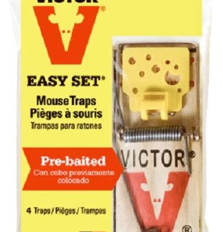 Victor M032 4-Pack Easy Set Pre Baited Wood Mouse Traps - Quantity of 9 Fashion