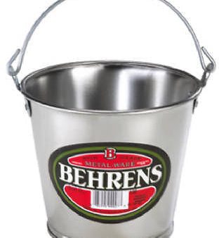 Behrens 1202GS 55 oz Galvanized Steel Water Pail   Bucket With Handle - Quantity of 6 Online Sale