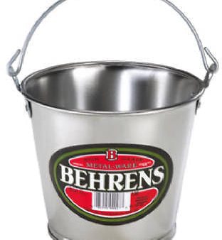 Behrens 1202GS 55 oz Galvanized Steel Water Pail   Bucket With Handle - Quantity of 24 Online