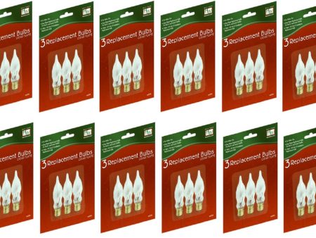 Holiday Wonderland 1078-88 3 Pack C7 Clear Flame Candle Replacement Bulbs - Quantity of 12 Online