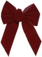 Holiday Trim 7822 10  x 13  x 3  5 Loop Burgundy Velvet Holiday Christmas Bow - Quantity of 16 Cheap