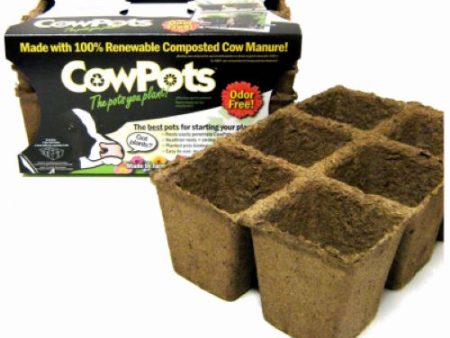 CowPots 00107 3-Pack 3  Seed Starting Tray Pots - Quantity of 6 Online Sale