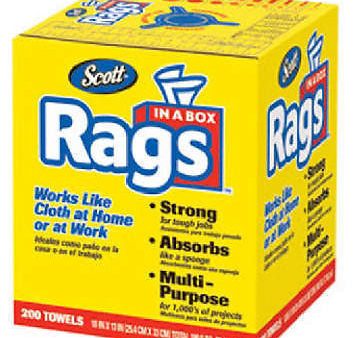 SCOTT 75260 200 CT WHITE CLOTHLIKE RAGS IN A BOX - Quantity of 4 boxes Online Sale