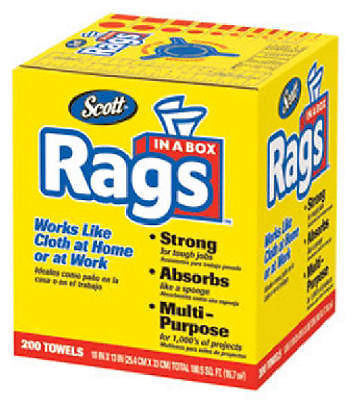 SCOTT 75260 200 CT WHITE CLOTHLIKE RAGS IN A BOX - Quantity of 4 boxes Online Sale