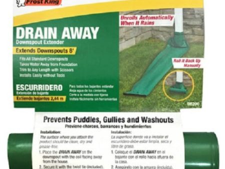 Frost King DE300 12  ft x 7  Green Plastic Flexible Roll Out Downspout Extender - Quantity of 12 Fashion