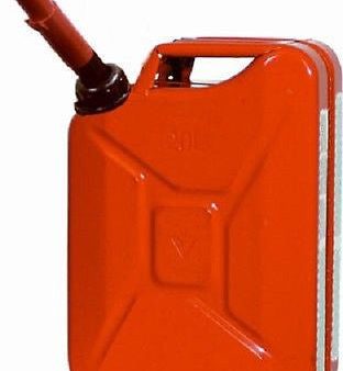 4 ea Midwest 5810 5 gallon Red Metal Military Style Gasoline   Fuel Cans w Spout For Cheap