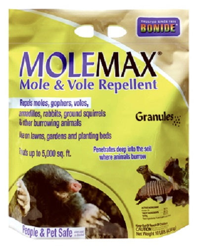 Bonide 692150 10 LB Bag Of Molemax Mole & Vole Repellent Granules - Quantity of 3 Online Hot Sale