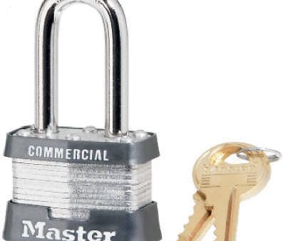 Master Lock 3KALF-3210 1-1 2  Laminated Keyed Alike Padlocks w 9 32  Shackle Fashion