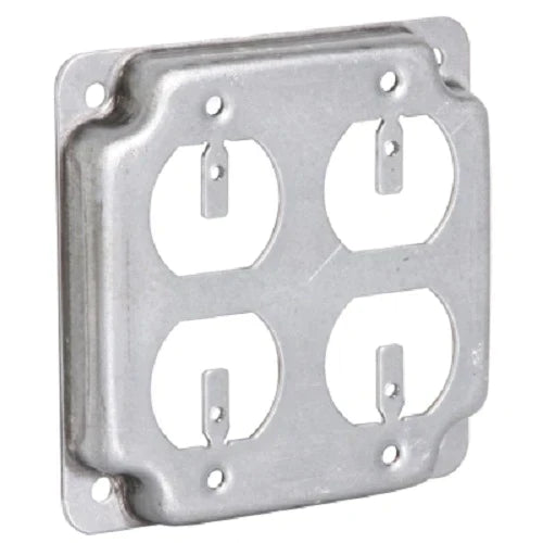 Raco 907C 4  Galvanized 2 Gang Metal Raised Receptacle Covers - Quantity of 40 Online Sale