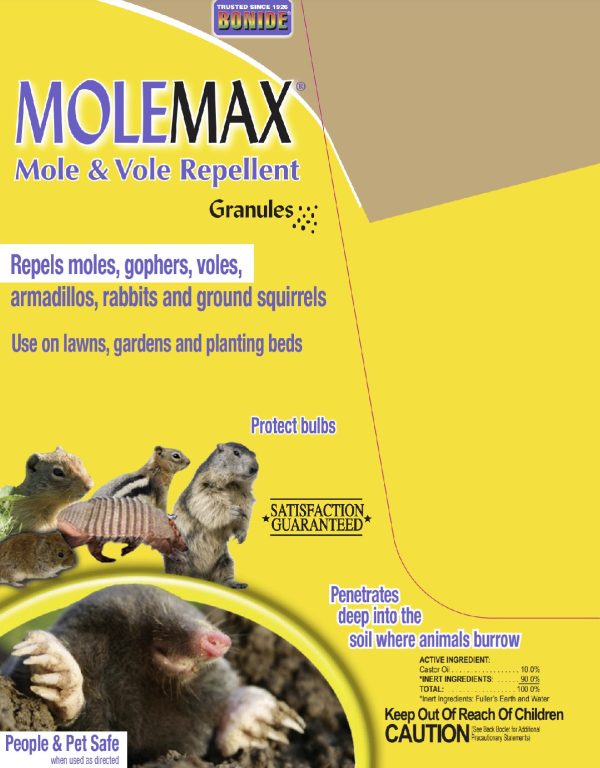 Bonide 692150 10 LB Bag Of Molemax Mole & Vole Repellent Granules - Quantity of 2 For Discount