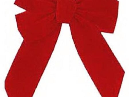 Holiday Trim 7346 10  x 13  x 3  5 Loop Red Velvet Holiday Christmas Bow - Quantity of 12 on Sale