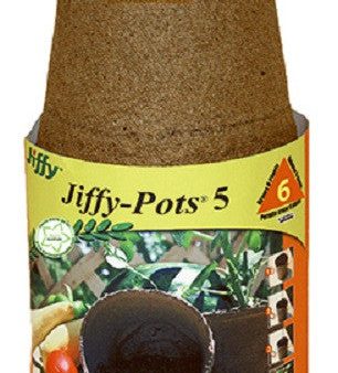 Jiffy JP506 6 Pack Of 5  Round Seed Starting Peat Pots - Quantity of 16 Fashion