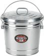 Behrens 6106 6 Gallon Galvanized Garbage Pail With Cover - Quantity of 3 For Sale